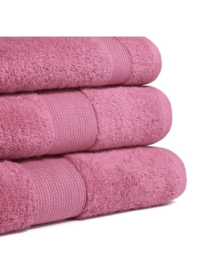 تى ام هوم مجموعة فوط فندقية فاخرة من TM HOME – قطن طبيعي 100% فائق النعومة والامتصاص – لون وردي أنيق بوزن 450 جرام للفوطة الواحدة – مقاس 50×100 – جودة فندقية راقية بمعايير عالمية - Image 1