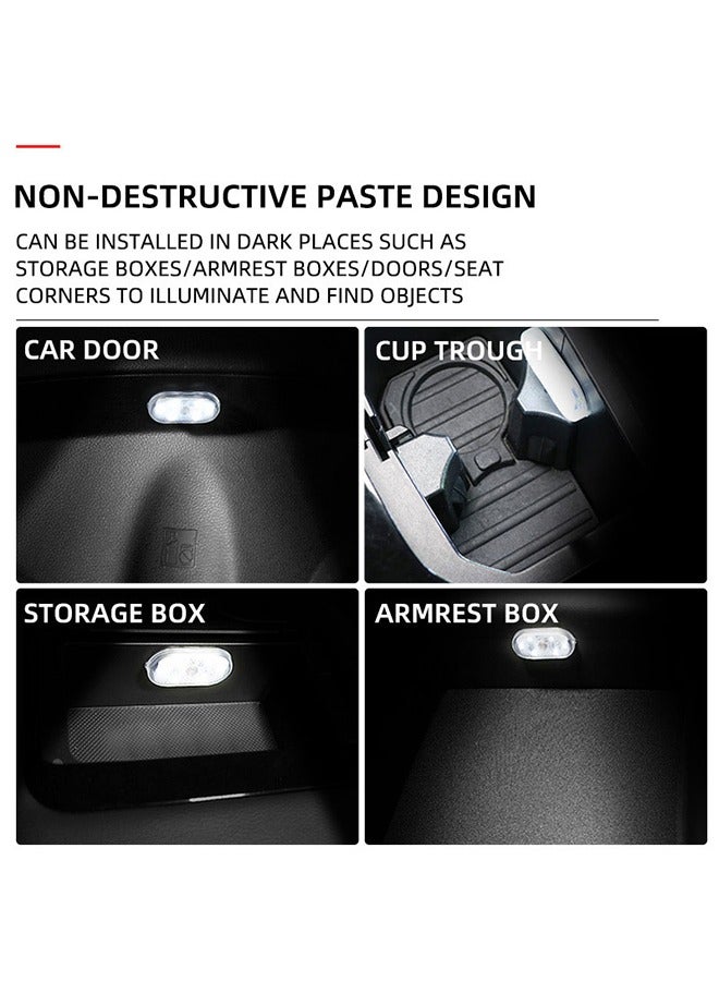 Generic Wireless LED Car Interior Lights, USB Chargeable Ceiling Magnetic Touch Lamp, Hand Reading Light & Door Light For Night Time Illumination (White)  - Image 4