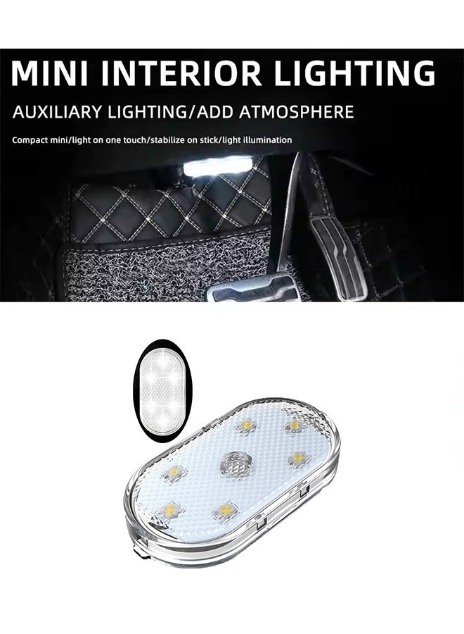 Generic Wireless LED Car Interior Lights, USB Chargeable Ceiling Magnetic Touch Lamp, Hand Reading Light & Door Light For Night Time Illumination (White)  - Image 1
