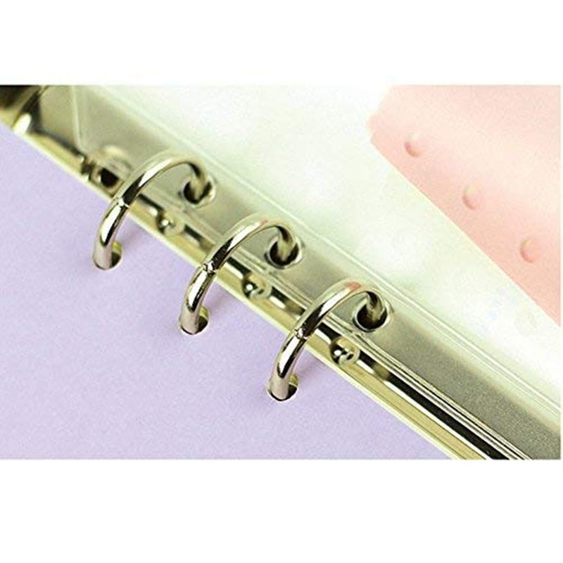 LONG TAO 12 Pcs A5 6 Holes Loose Leaf Notebook Refills Filler Organizer 6 Pcs Zipper Bag and 6 Pcs Business Card Refill Page Included Insert Card Paper Photo Folder Organizer - Image 5
