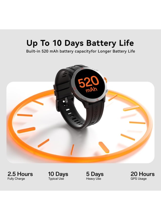 Weofly Conquer 2 Smart Watch, 1.43" AMOLED Smartwatch with Bluetooth Calling Heart Rate/Blood Oxygen/Sleep/Stress Monitoring Multi Sports Modes IP68 Waterproof (Silver) - Image 5