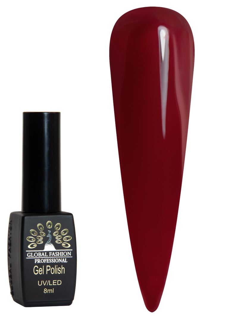 GLOBAL FASHION Global Fashion Black Elite Gel Polish | 132 Colors of Long-Lasting Elegance - 8ml | 017  - Image 1