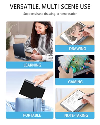 KOOFORWAY كوفورواي 8 إنش 2 في 1 لابتوب ميني، شاشة تعمل باللمس عالية الدقة قابلة للتدوير تدعم الكتابة اليدوية، ويندوز 11 برو لابتوب صغير، N150، 12 جيجابايت رام، 1 تيرابايت SSD، واي فاي 6، بلوتوث 5.2، كاميرا 2 ميجابكسل، مستشعر ج، HDMI، نوع C كمبيوتر جيب فائق - Image 4