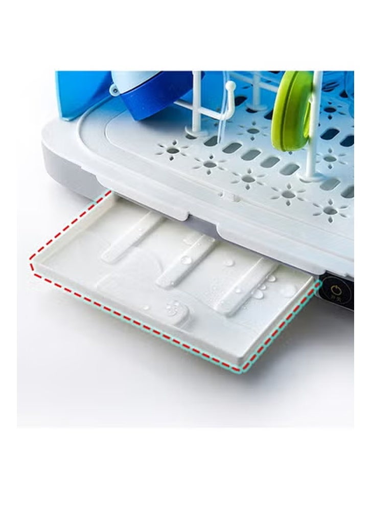 Portable Large Baby Bottle Storage Box Baby Tableware Storage Box Drain and Dustproof Drying Rack with UV Disinfection - Image 3