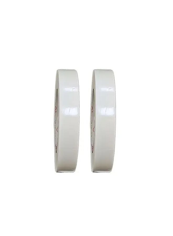 2 Rolls High Viscosity White Foam Tape 30mm Wide 3 28Y Length Double Sided Adhesive - Image 1