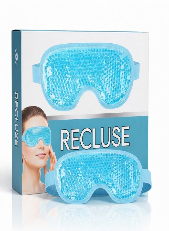 RECLUSE قناع جل تبريد للعين من ريكلوز، كمادة ثلجية باردة لمنطقة تحت العين للهالات السوداء، وجفاف العين، والبقع، والتورم، والاحمرار. وسادة حواجب قابلة لإعادة الاستخدام، مناسبة للنساء والرجال. - Image 1