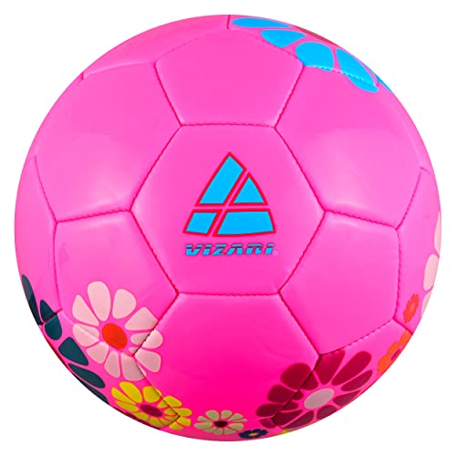 Vizari Blossom Soccer Ball, Pink/Blue, 3 - Image 1