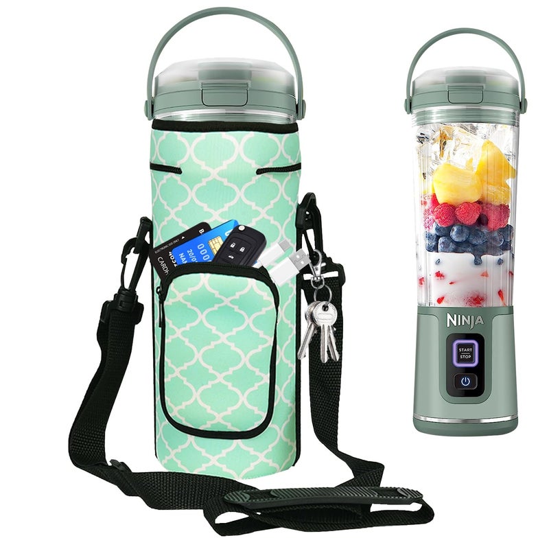 Storage Sleeve Bag for Ninja Blast Portable Blender with Shoulder Strap and Accessory Pocket Compatible with Ninja BC151NVBC51NVBC151BKBC151CRBC151EMBC151PRBC151WH Blast Portable Blender Green
