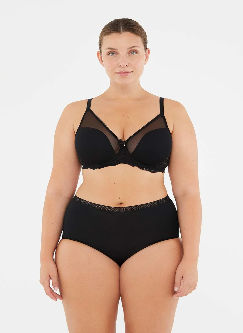 داجي Minimizer Bra Interlock Non Padded Wired Fixed Strap Underwear