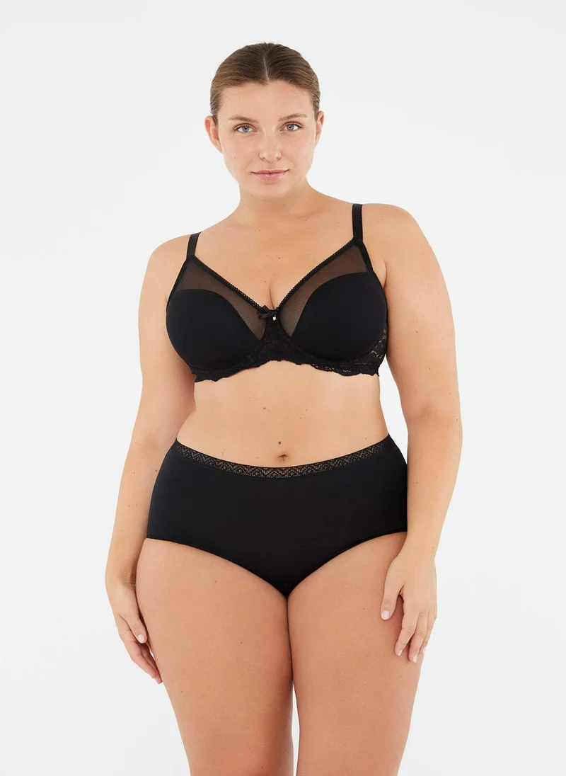 داجي Minimizer Bra Interlock Non Padded Wired Fixed Strap Underwear