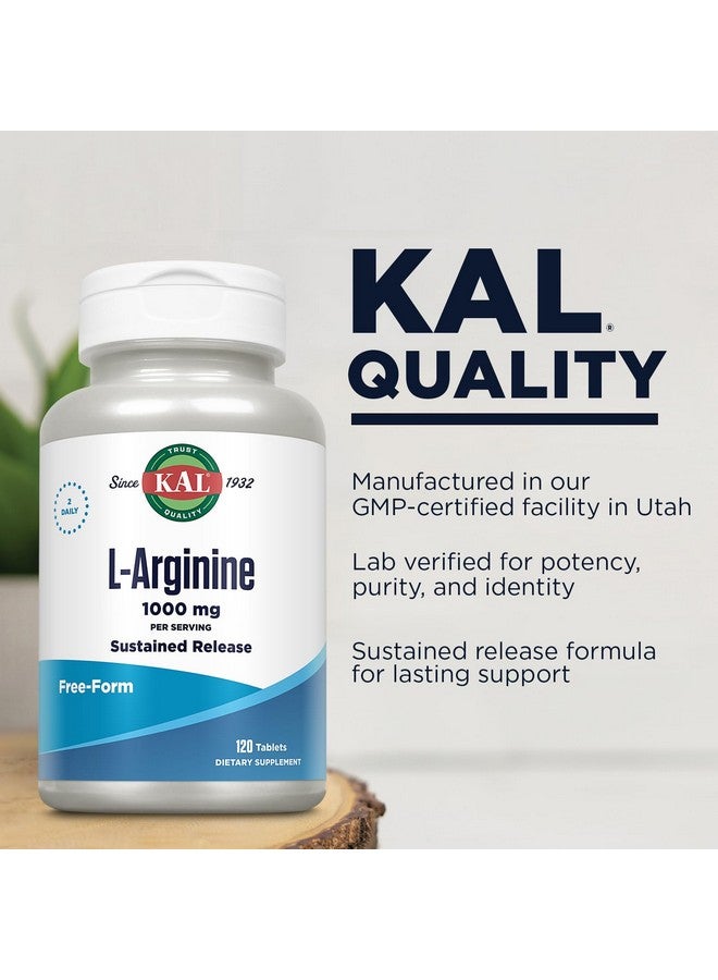 KAL 1000 Mg L-arginine Tablets, 120 Count - Image 4