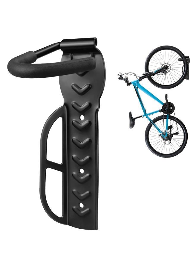 DkOvn 1/2/4/8 Pack Bike Rack Garage Wall Mount, Wall Mount Bike Rack with Screws, Heavy Duty Steel Vertical Bike Hook Holds Up to 66lb for Indoor Storage(1 Pack Black) - Image 1
