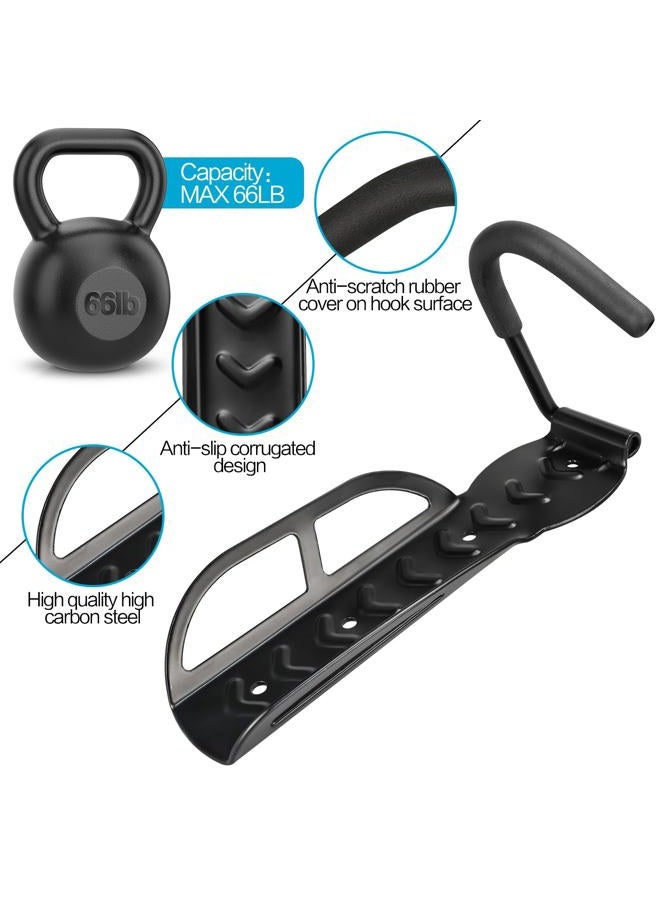 DkOvn 1/2/4/8 Pack Bike Rack Garage Wall Mount, Wall Mount Bike Rack with Screws, Heavy Duty Steel Vertical Bike Hook Holds Up to 66lb for Indoor Storage(1 Pack Black) - Image 3