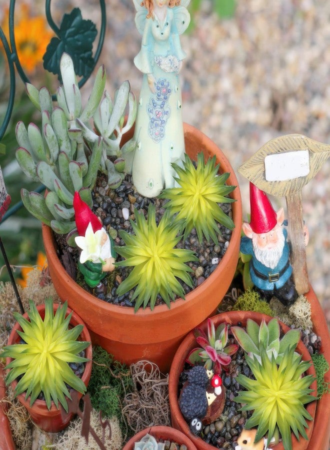 GhuaH 3 Pcs Artificial Succulent Plants Unpotted Mini Faux Succulents Realistic Fake Cactus Suculentas Bulk for DIY Potted Desk Small Desert Plastic Cacti Succulants Garden Craft Home Indoor Outdoor - Image 5