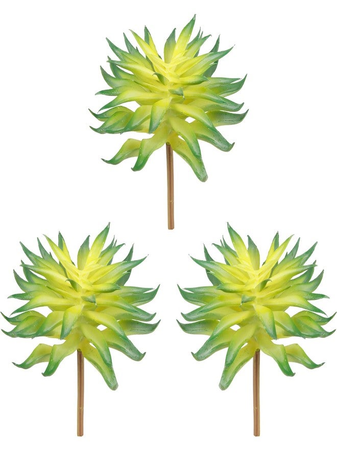 GhuaH 3 Pcs Artificial Succulent Plants Unpotted Mini Faux Succulents Realistic Fake Cactus Suculentas Bulk for DIY Potted Desk Small Desert Plastic Cacti Succulants Garden Craft Home Indoor Outdoor - Image 1