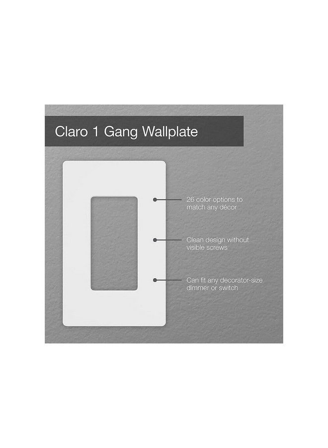 Lutron Claro Light Switch Cover Plate, 1 Gang Wallplate, for Decorator Light Switches, Rocker Light Switch Cover, Outlet Cover, Screwless Switch Plate Cover, Gloss, CW-1-WH, White - Image 3