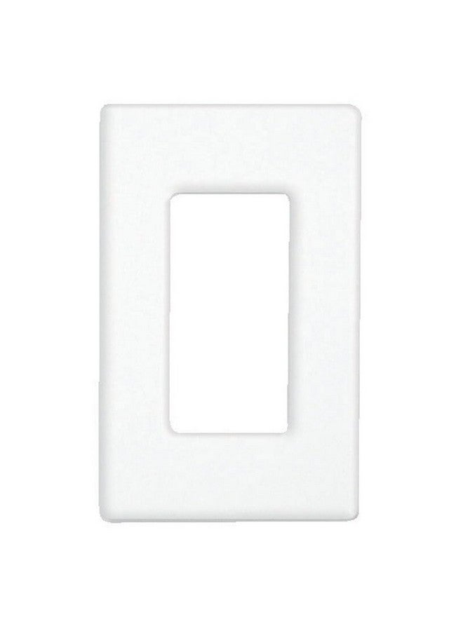 Lutron Claro Light Switch Cover Plate, 1 Gang Wallplate, for Decorator Light Switches, Rocker Light Switch Cover, Outlet Cover, Screwless Switch Plate Cover, Gloss, CW-1-WH, White - Image 2