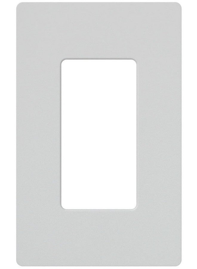 Lutron Claro Light Switch Cover Plate, 1 Gang Wallplate, for Decorator Light Switches, Rocker Light Switch Cover, Outlet Cover, Screwless Switch Plate Cover, Gloss, CW-1-WH, White - Image 1