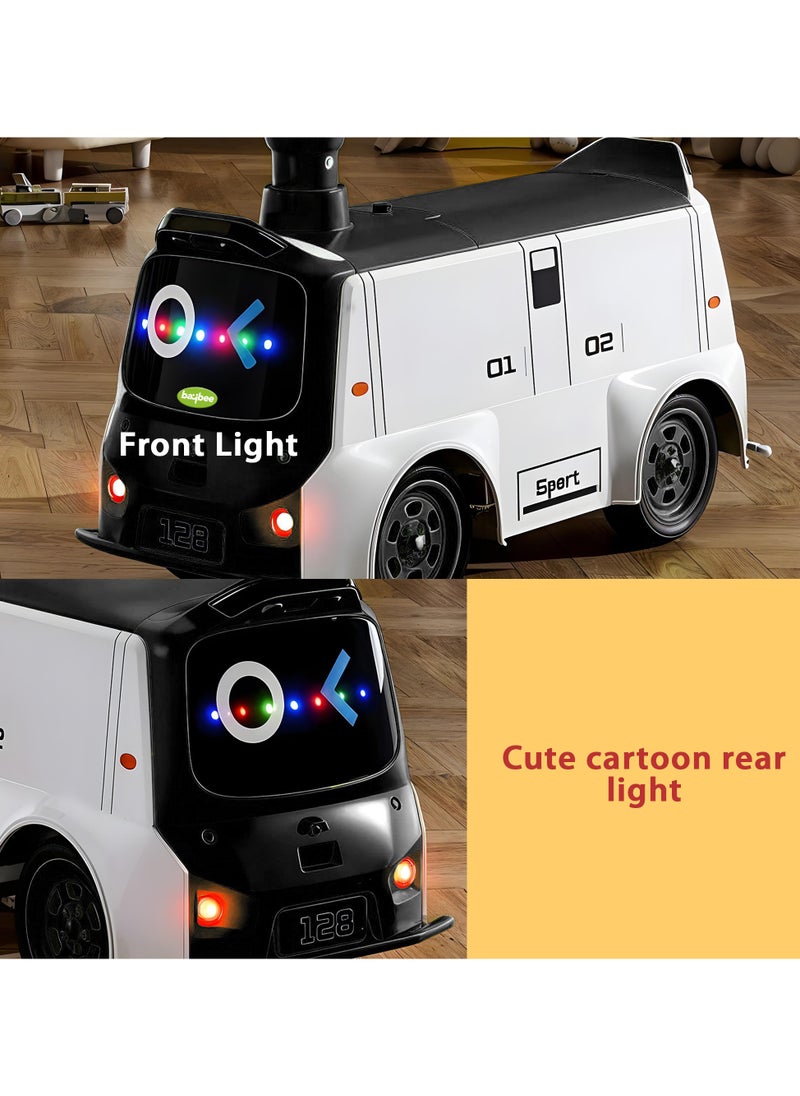 BAYBEE - Waldo Baby Ride on Car for Kids, Ride on Baby Car with Lights, Music & Storage Space | Kids Push Car for Baby | Push Ride on Car for Kids Toddlers 1 to 3 Years Boys Girls Black - Image 1