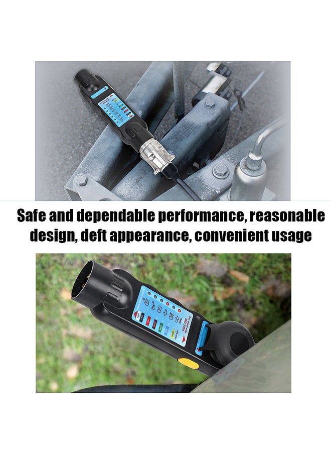 Generic - 12V 7 Pins Car Truck Trailer Plug Socket Tester Wiring Circuit Light Test Tool Car Accessory - Image 1