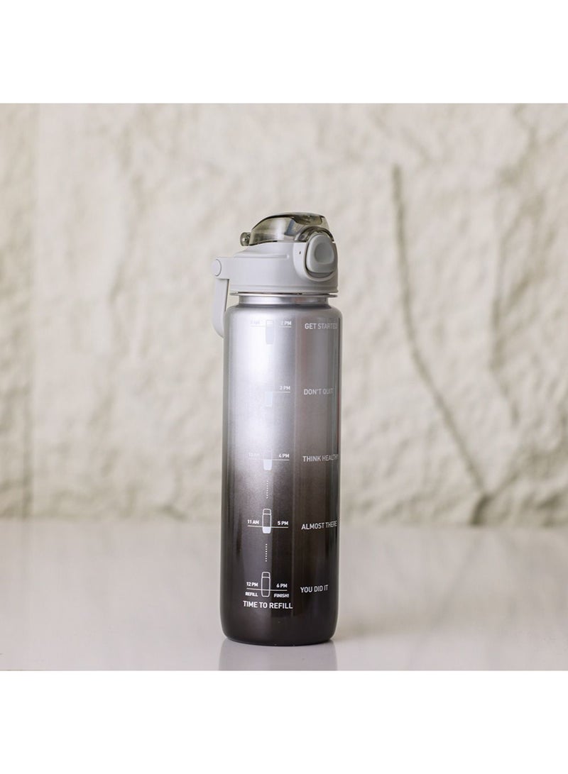 DANUBE HOME زجاجة مياه رياضية ألبين أكوا - زجاجة مياه متينة مقاومة للتسرب للجيم، والمشي، والأنشطة الخارجية - خالية من BPA، زجاجة ترطيب قابلة لإعادة الاستخدام للرياضة والسفر L7.8xW28.5Cm - 1000ml رمادي - Image 1