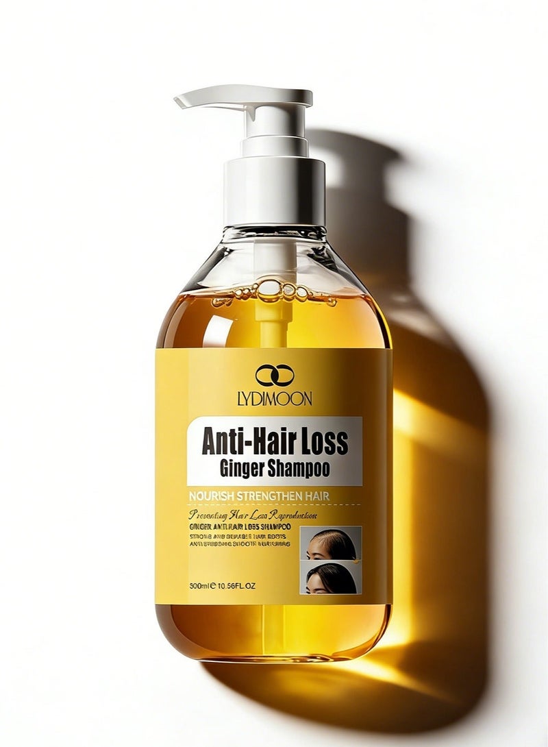 LYDIMOON Ginger Anti-Hair Loss Shampoo | Hair Strengthening, Oil Control & Fluffy, Nourishes Roots 300ml - Image 1