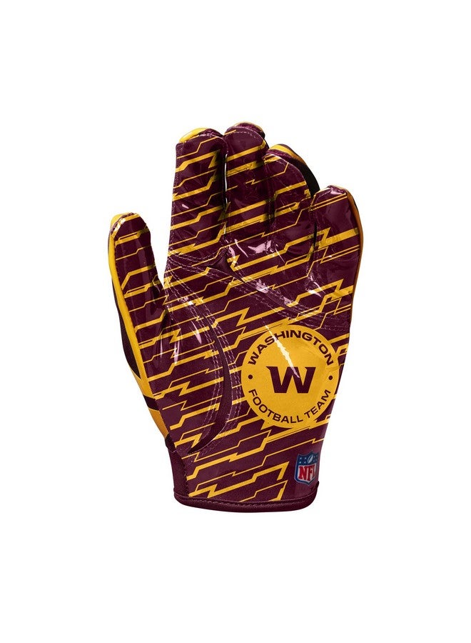 Wilson Nfl Stretch Fit Football Gloves Adult Washington Commanders - Image 3