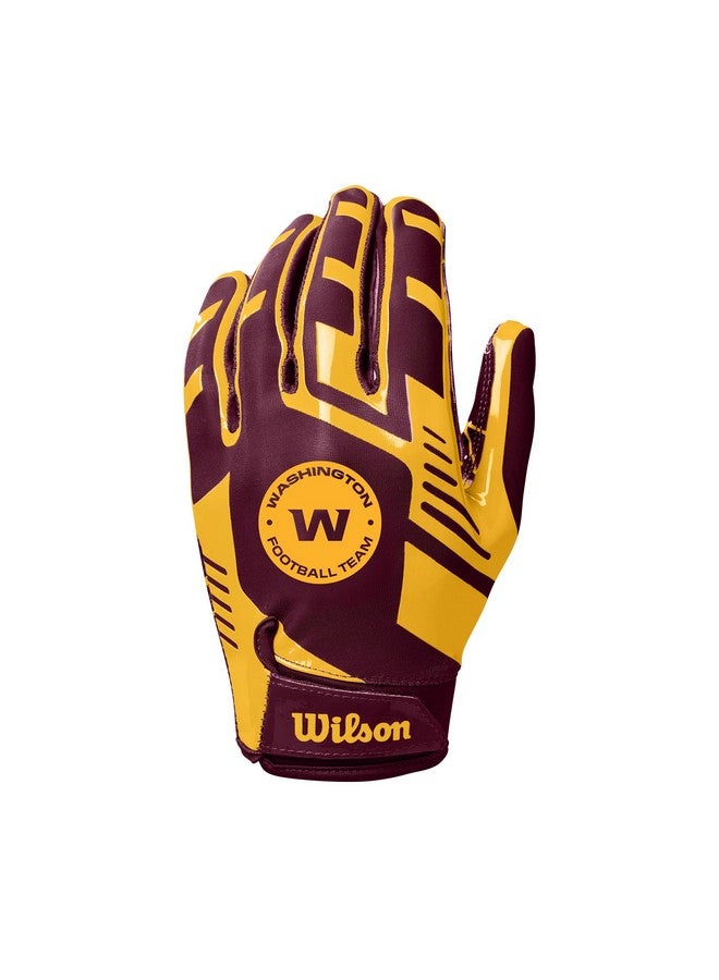 Wilson Nfl Stretch Fit Football Gloves Adult Washington Commanders - Image 2