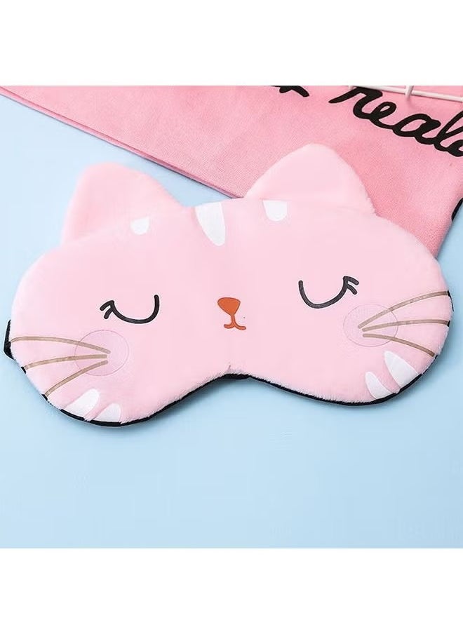 Generic - Cute Cartoon Sleep Eye Mask with Adjustable Strap, Soft Lightweight Sleeping Mask, Blocks Light Reduces Puffy Eye-Mask for Kids Girls Men Women Plane Travel Nap Night Sleeping - Image 1
