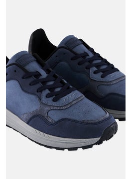 Algspar Men Lace Up Casual Sneakers, Navy  - Image 3