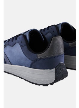 Algspar Men Lace Up Casual Sneakers, Navy  - Image 2