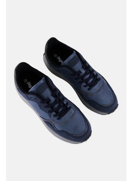 Algspar Men Lace Up Casual Sneakers, Navy  - Image 4