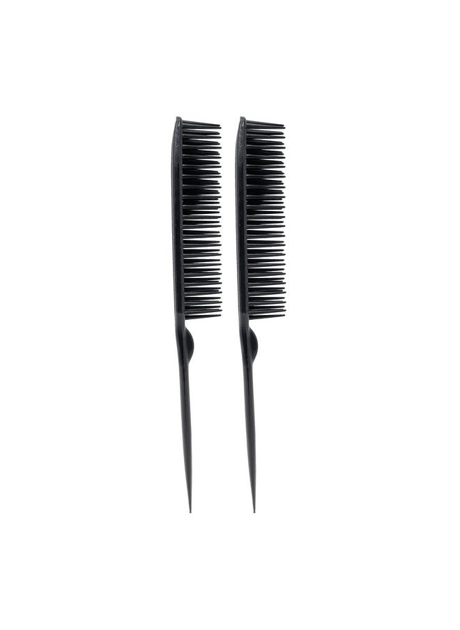 Allegro Combs - 60 Parting Three Row Combs Salon Hairstylist Hairdresser Detangle Combs For Natural Hair And Wigs For Curly Hair Made In The Usa 2 Pcs. (Black) - Image 1
