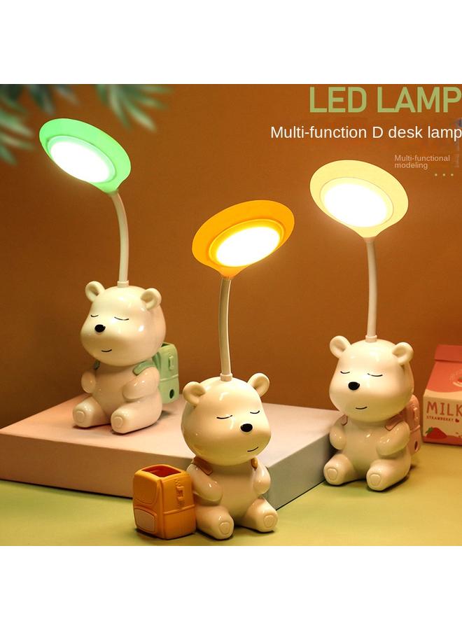 Bluejw New Bear Cartoon Learning Table Lamp Kindergarten Children's Creative Nightlight Bedroom Bedside USB Rechargeable Table Lamp - Image 2