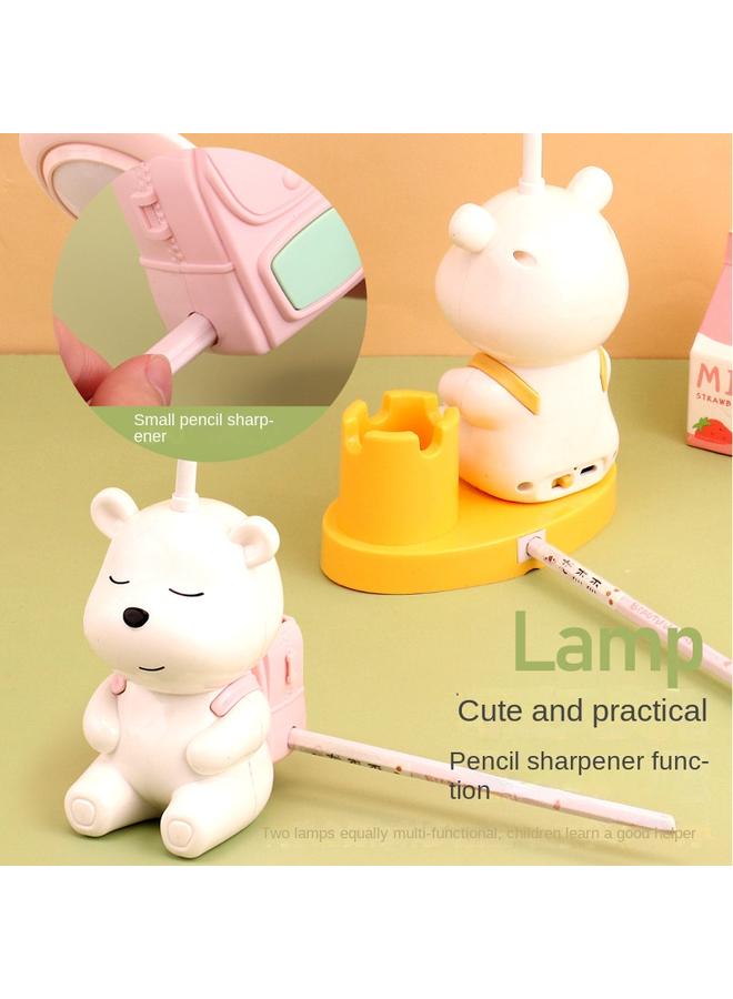 Bluejw New Bear Cartoon Learning Table Lamp Kindergarten Children's Creative Nightlight Bedroom Bedside USB Rechargeable Table Lamp - Image 4