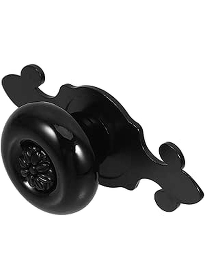 Matte Black Ceramic Cabinet Knobs And Drawer Pulls Vintage Porcelain Door Handles - Image 1
