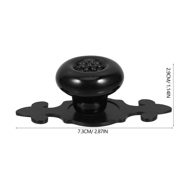 Matte Black Ceramic Cabinet Knobs And Drawer Pulls Vintage Porcelain Door Handles - Image 3