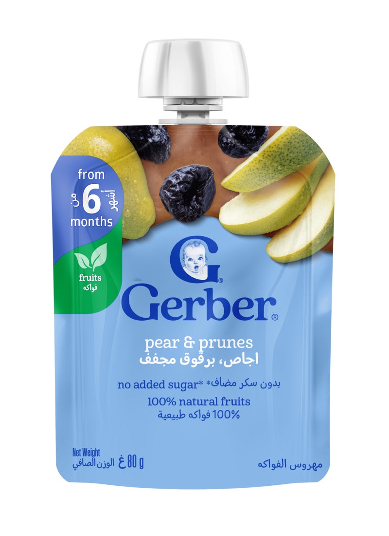 Gerber Pear And Prunes Puree Pouch - Image 2