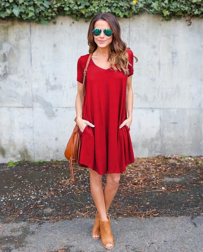 AliExpress ebay hot style women's European and American V-neck solid color pocket loose short-sleeved dress Royalblue L - Image 3