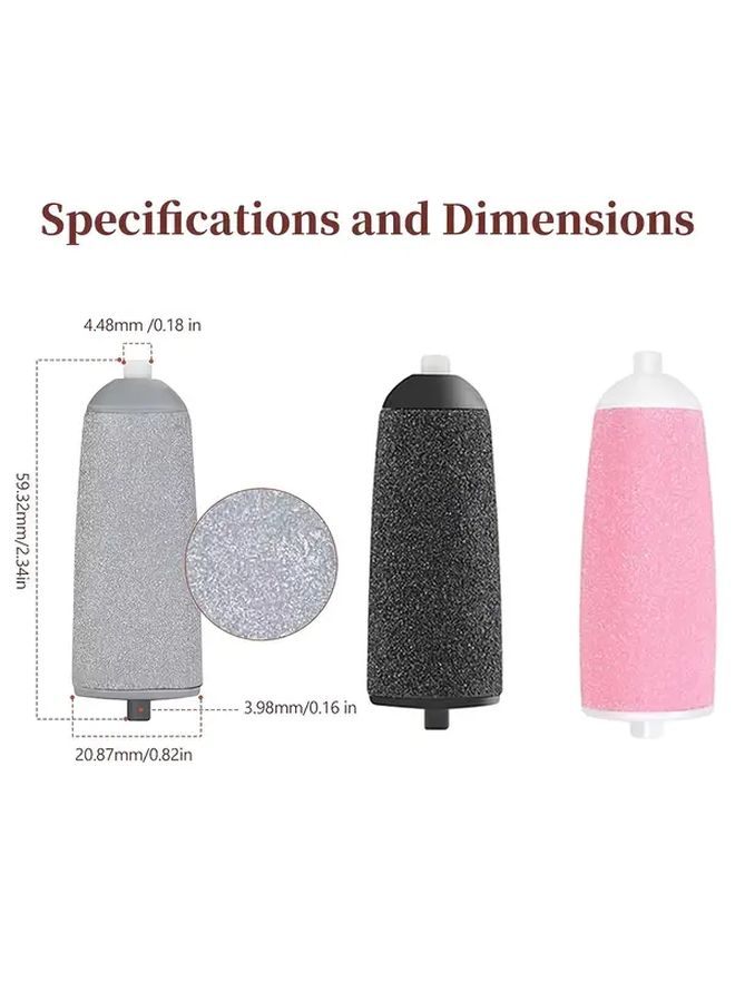 6+6+6 Pack Replacement Roller Heads For Electric Foot File Machine Not Included - Image 4