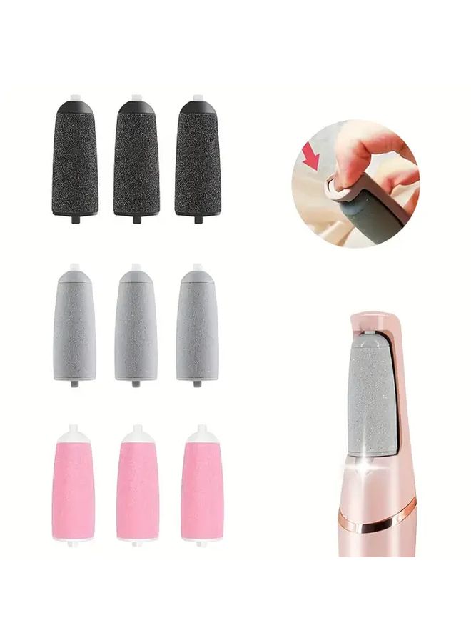 6+6+6 Pack Replacement Roller Heads For Electric Foot File Machine Not Included - Image 1