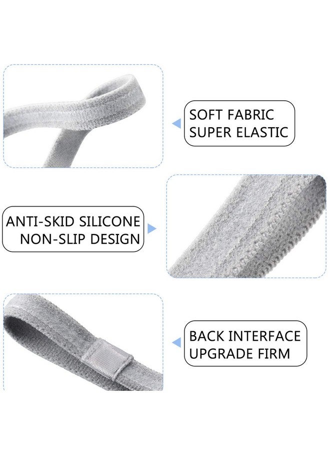 Sumind 4 Pieces Thick Non-Slip Elastic Sport Headbands Football Hair Headbands for Women and Men (Black, Gray - Image 4