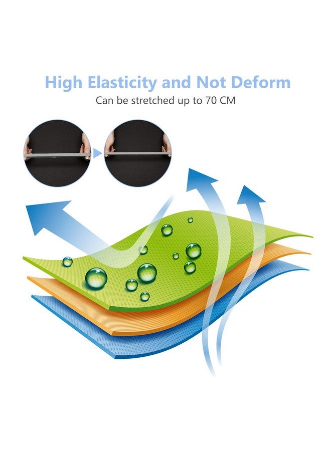 Sumind 4 Pieces Thick Non-Slip Elastic Sport Headbands Football Hair Headbands for Women and Men (Black, Gray - Image 5