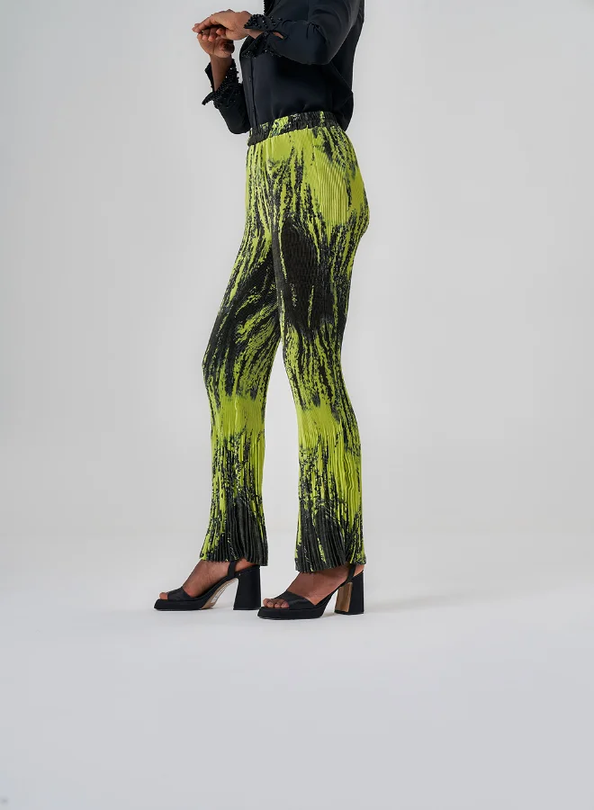 ميزال PATTERNED PLEATED TROUSERS