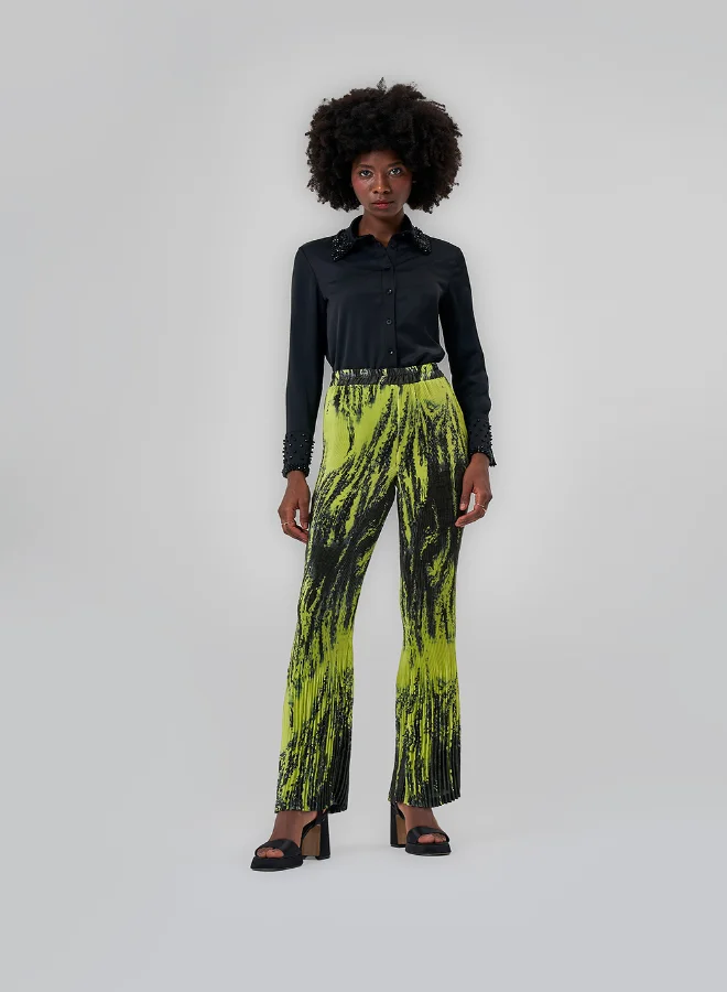 ميزال PATTERNED PLEATED TROUSERS