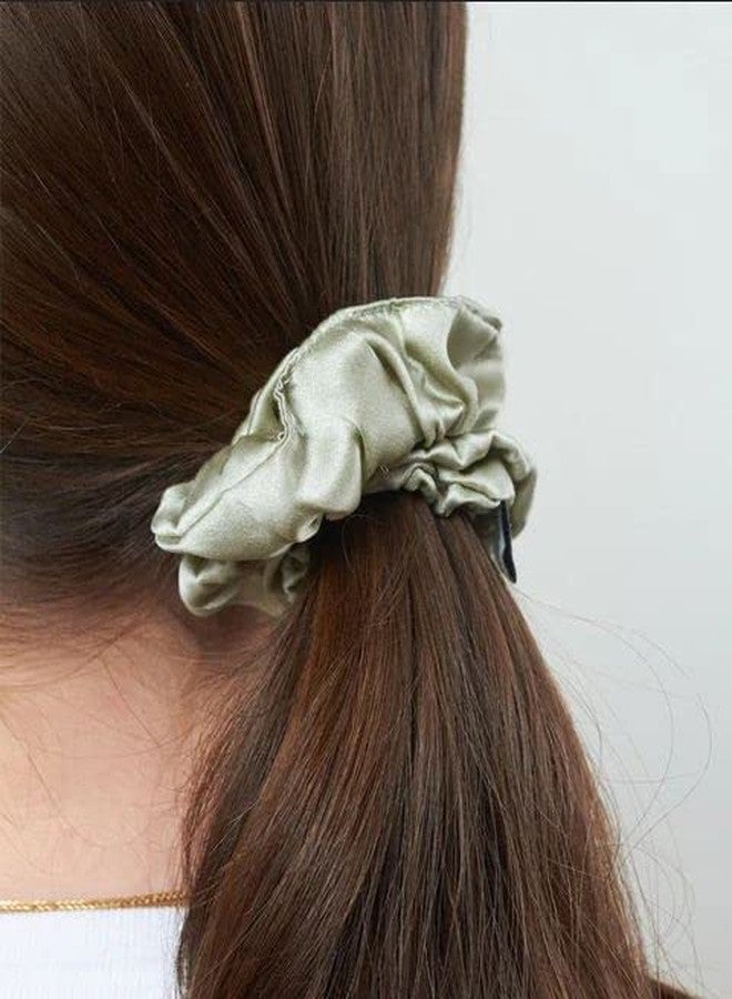 Diskary (12 pcs) Silk Satin Scrunchies For Women & Girls - Stylish Luxury Ponytail Rubber Band Ties for Hair - (MultiColors) - Image 4