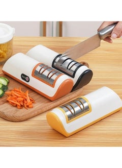 M MIAOYAN 2-stage household electric knife sharpener, kitchen gadget multifunctional artifact, equipped with 4 sharpening ports, suitable for coarse and fine knives  - Image 2