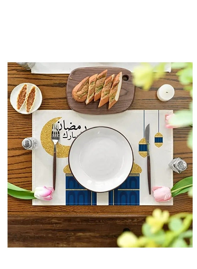 جيرينك 4 مفرش طاولة من بلاستيك بي في سي مقاوم للحراره متعدد الاشكال، قاعدة اكواب ومفارش لطاولة الطعام سجادات لتزيين العشاء المنزلي، ديكور منزلي  - Image 5