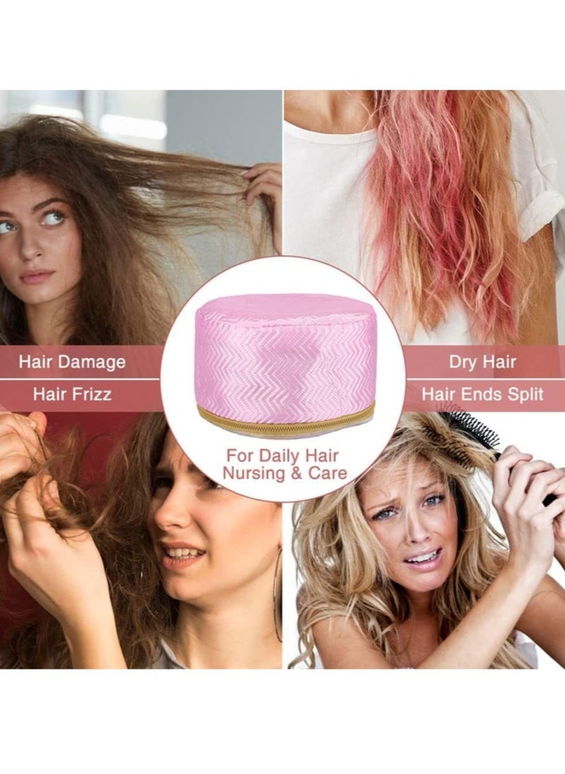 Generic Thermal Hair Care Hat The hat provides effective treatment for dry and damaged hair, as the steam provides deep moisturization for the hair and scalp.  - Image 2