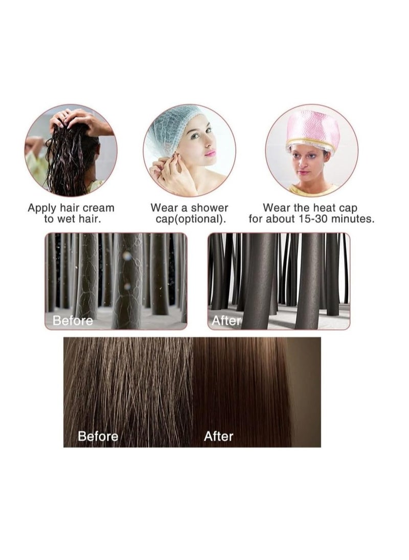 Generic Thermal Hair Care Hat The hat provides effective treatment for dry and damaged hair, as the steam provides deep moisturization for the hair and scalp.  - Image 5